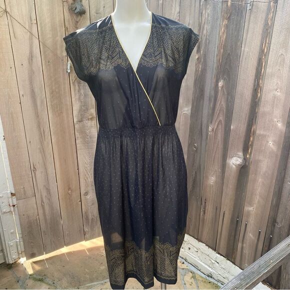 Dresses & Skirts - Vintage black and gold see through dress